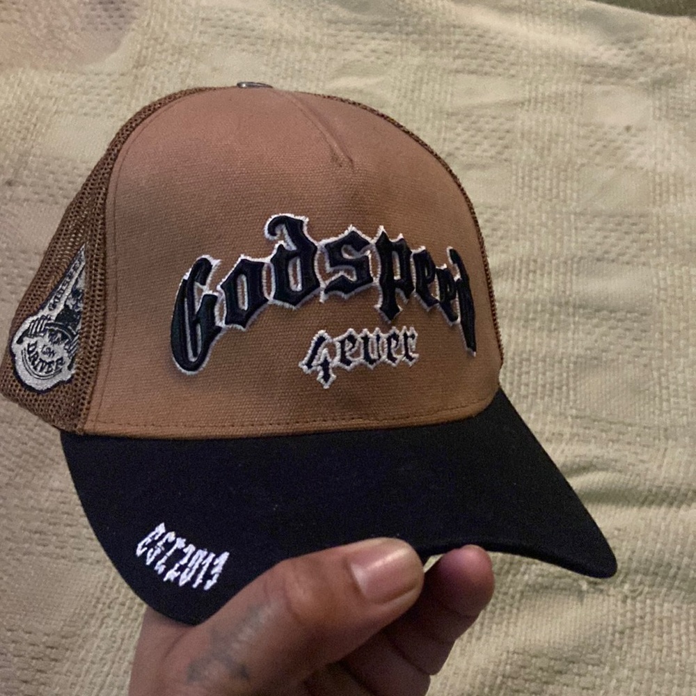 GodSpeed brown trucker hat